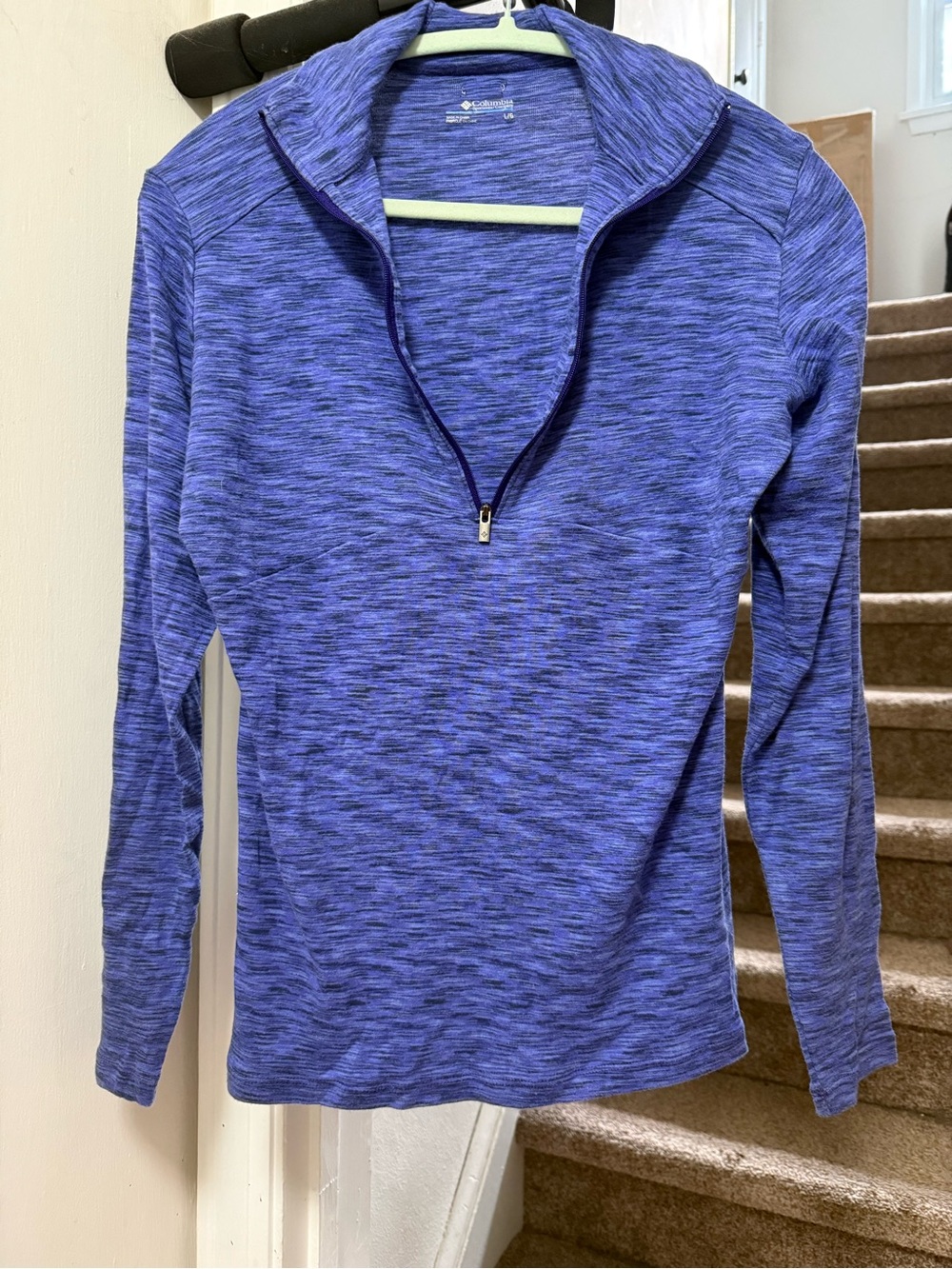 Columbia Women’s Heathered Purple Quarter-Zip Pullover